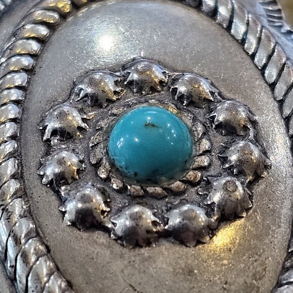 Bolo Tie With Green Stone Mens Read - Picture 9 of 9